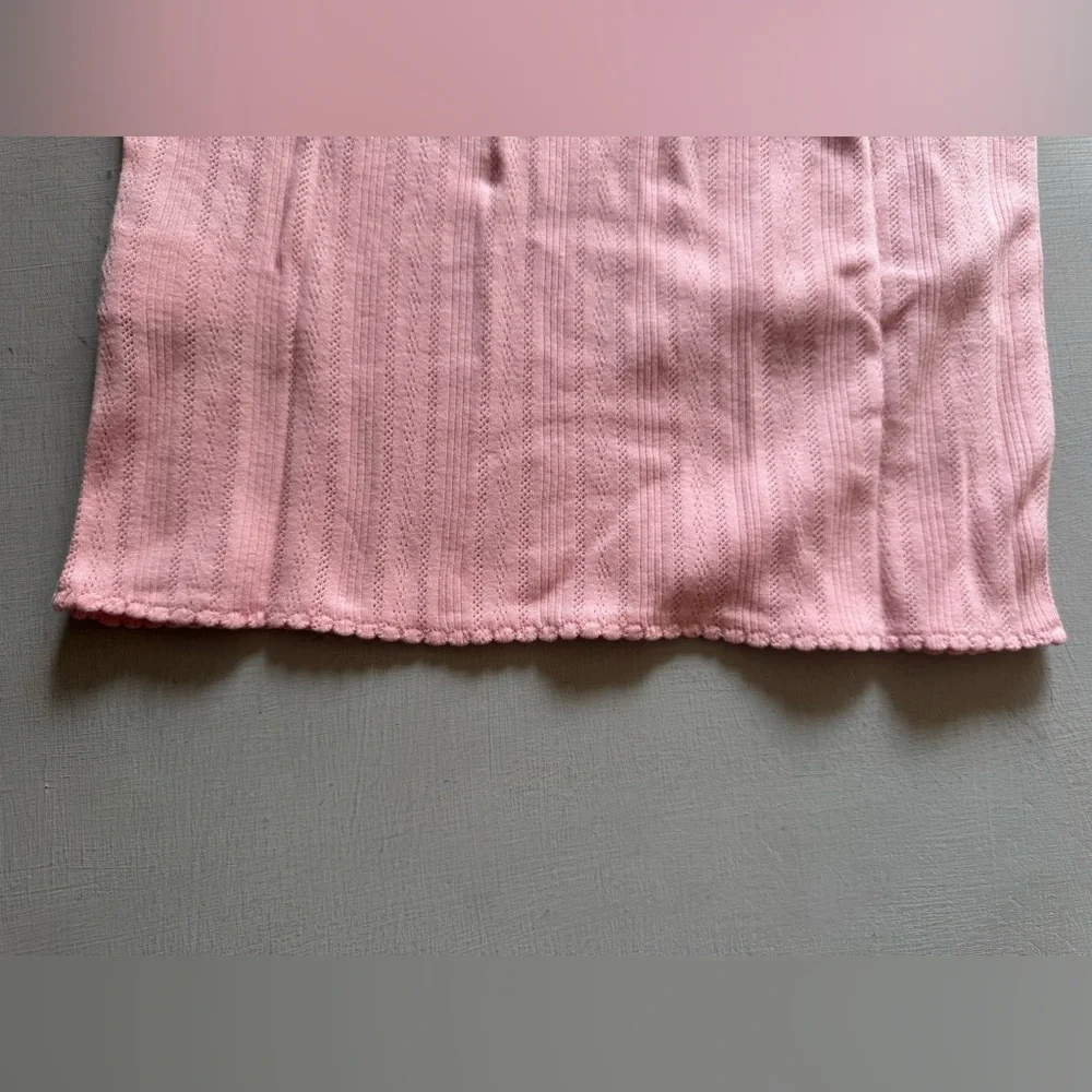 NWT JCREW 100% Cotton Pointelle tank top in Baby Pink